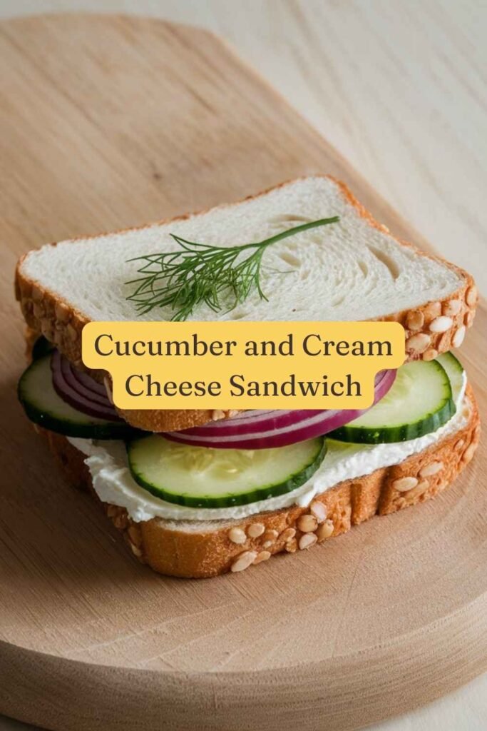 Cucumber and Cream Cheese Sandwich