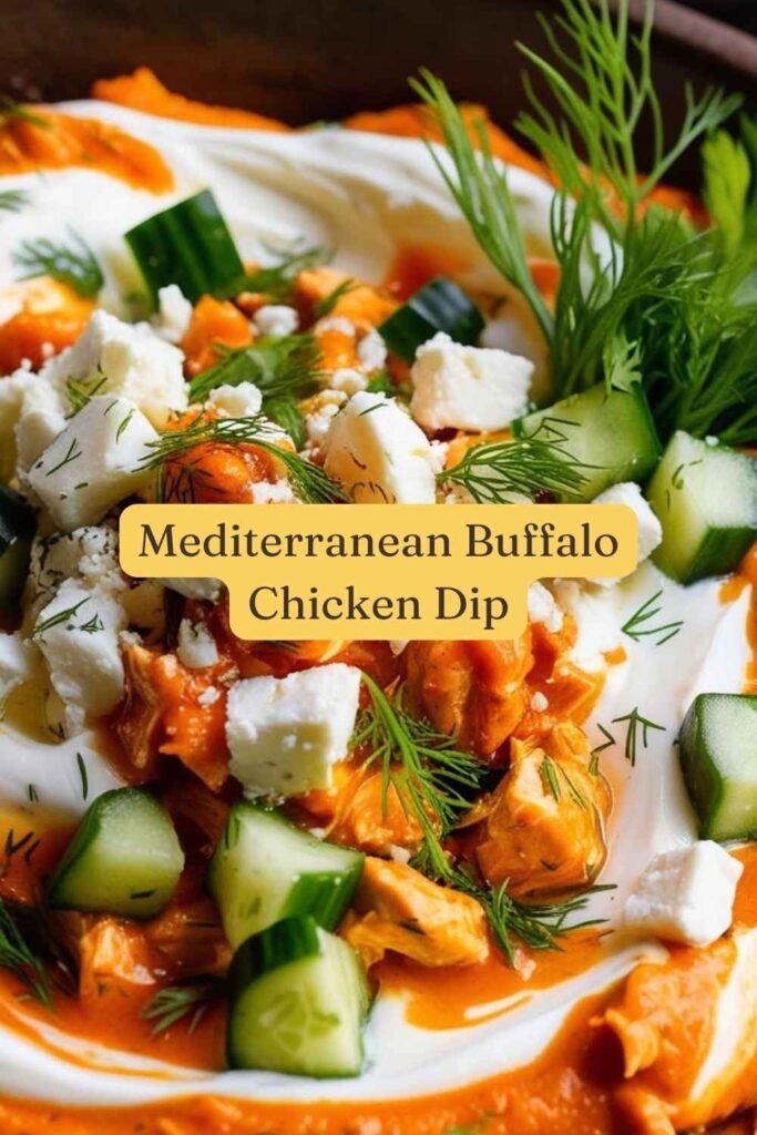 Mediterranean Buffalo Chicken Dip